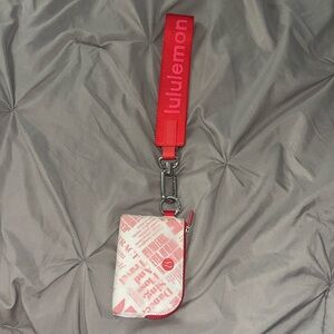 Lululemon never lost keychain and clippable card pouch